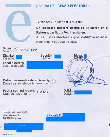 Justificante electoral