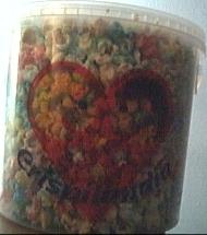 Cubo de palomitas de colores